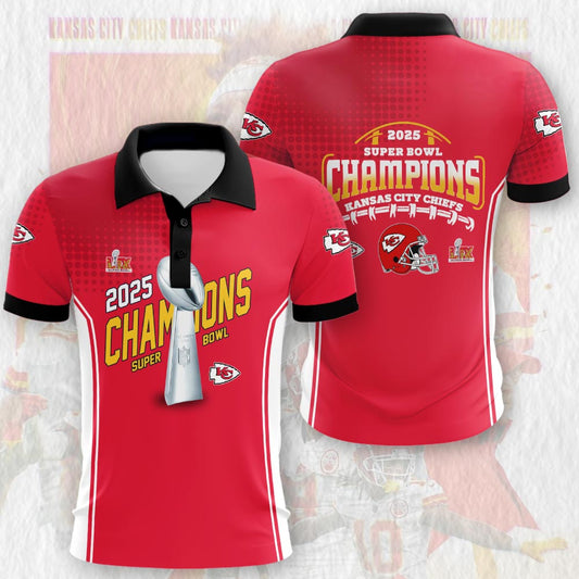 Kansas City Chiefs Super Bowl Champions LIX 2025 Polo Shirt - Moonbestprint