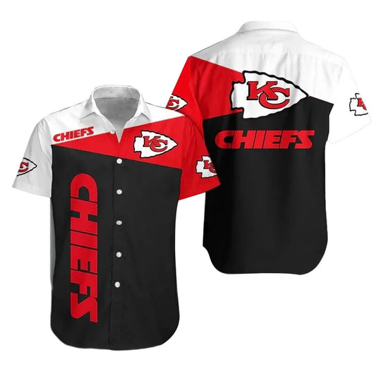 Kansas City Chiefs Tri-Color Pride Graphic Hawaiian Shirt Unisex Gift - Moonbestprint