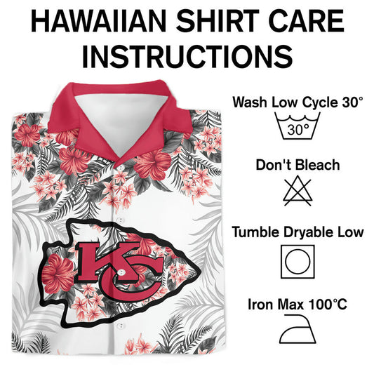 Kansas City Chiefs Tropical Hawaiian Shirt Unisex Graphic Tee For Summer - Moonbestprint