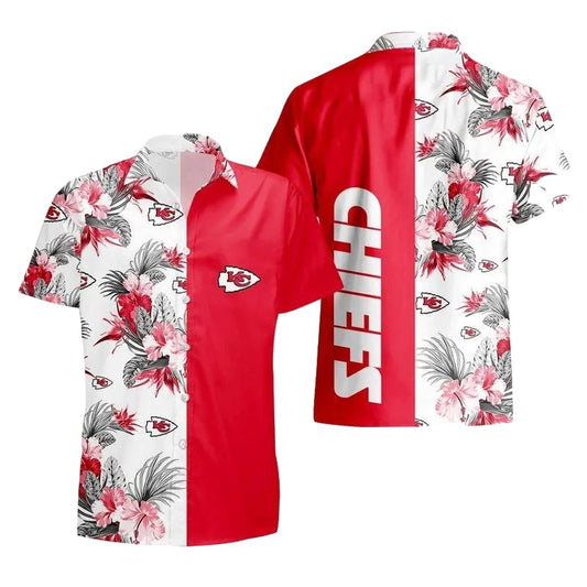 Kansas City Chiefs Unisex Tropical Graphic Hawaiian Shirt - Moonbestprint