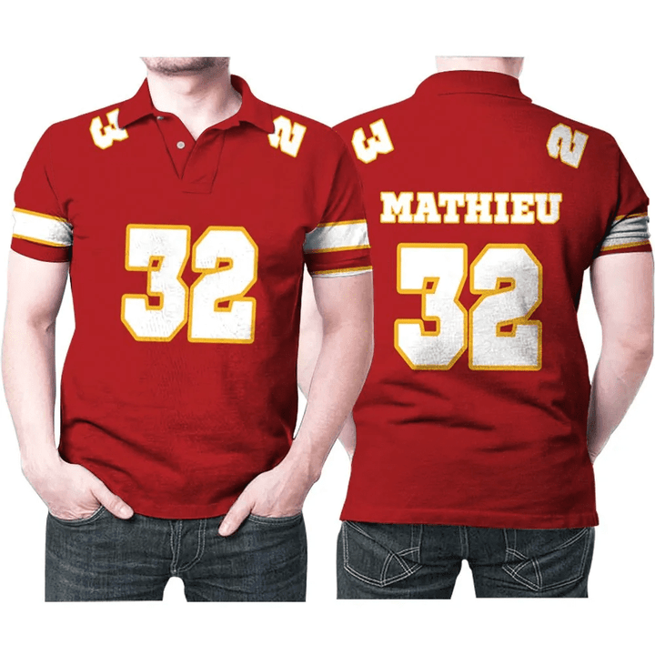 Kansas City Chiefs Tyrann Mathieu 32 Great Player Red Polo Shirt - Moonbestprint