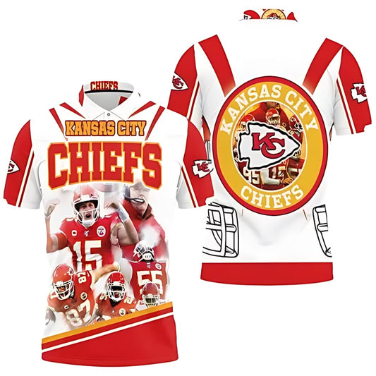 Kansas City Chiefs Victory Huddle 3D Polo Shirt - Moonbestprint