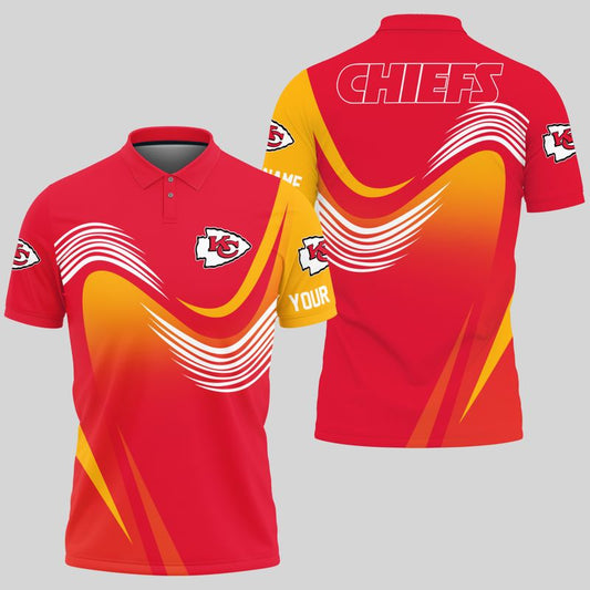 Kansas City Chiefs Waves Polo Shirt - Moonbestprint