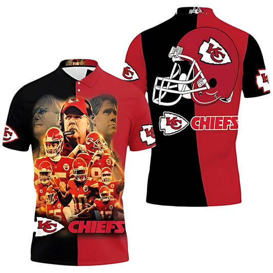 Kansas City Chiefs West Division Back And Red Polo Shirt - Moonbestprint