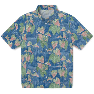 Kansas City Royals Hawaiian Shirt - Anthurium Overlay | Moonbestprint