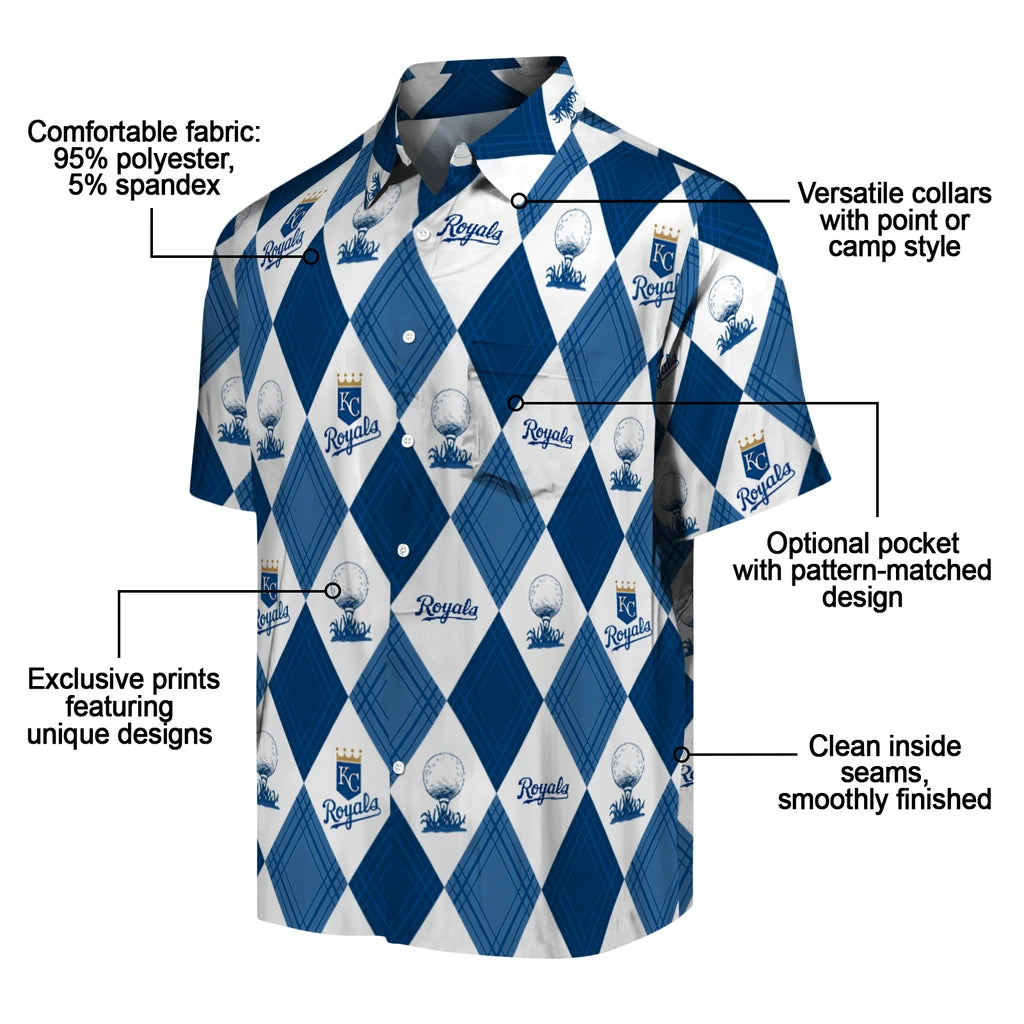 Kansas City Royals Hawaiian Shirt - Golfing Plaid | Moonbestprint