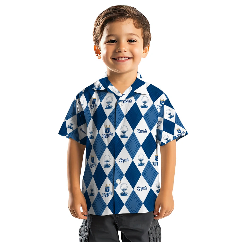 Kansas City Royals Hawaiian Shirt - Golfing Plaid | Moonbestprint