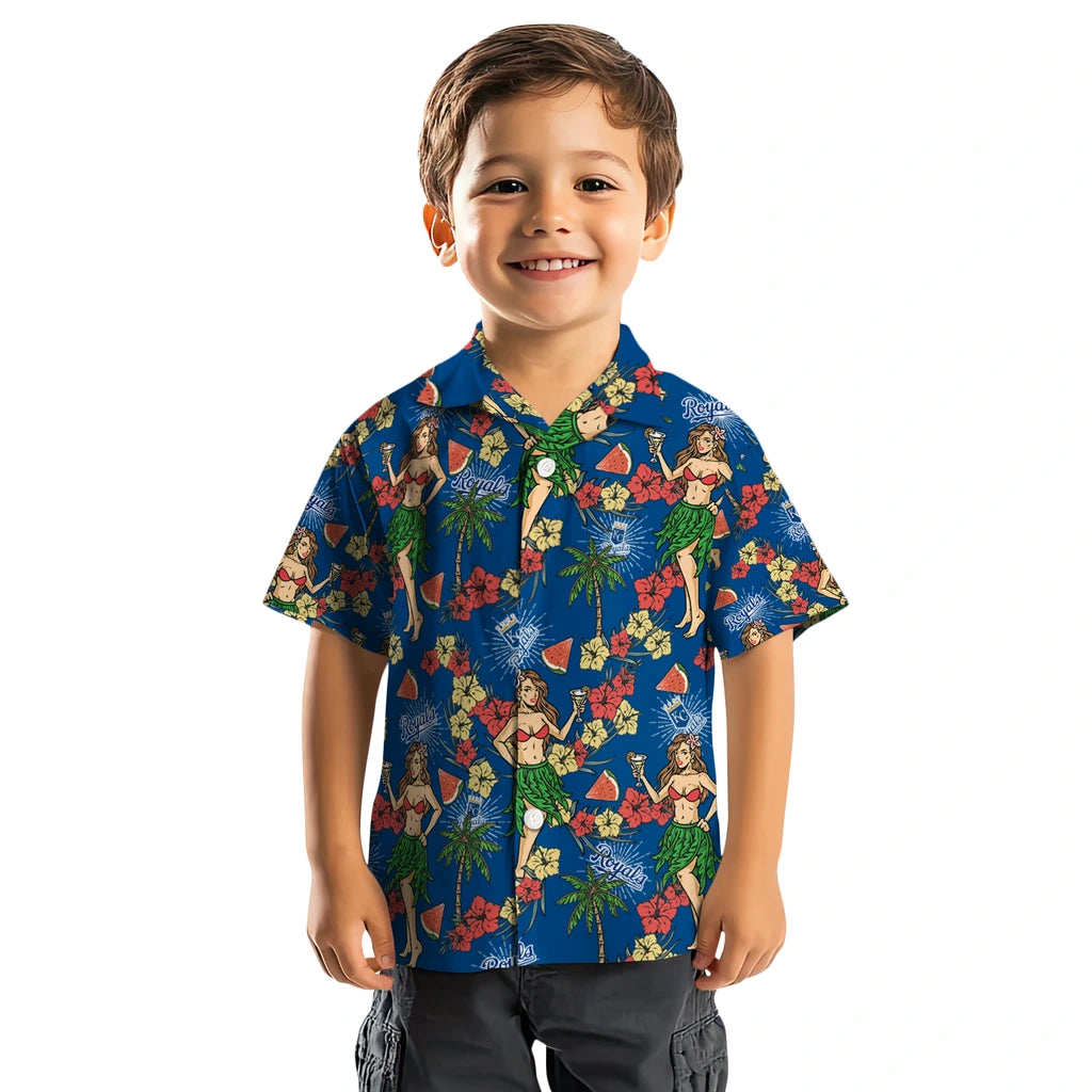 Kansas City Royals Hawaiian Shirt - Hawaiian Girls Design | Moonbestprint