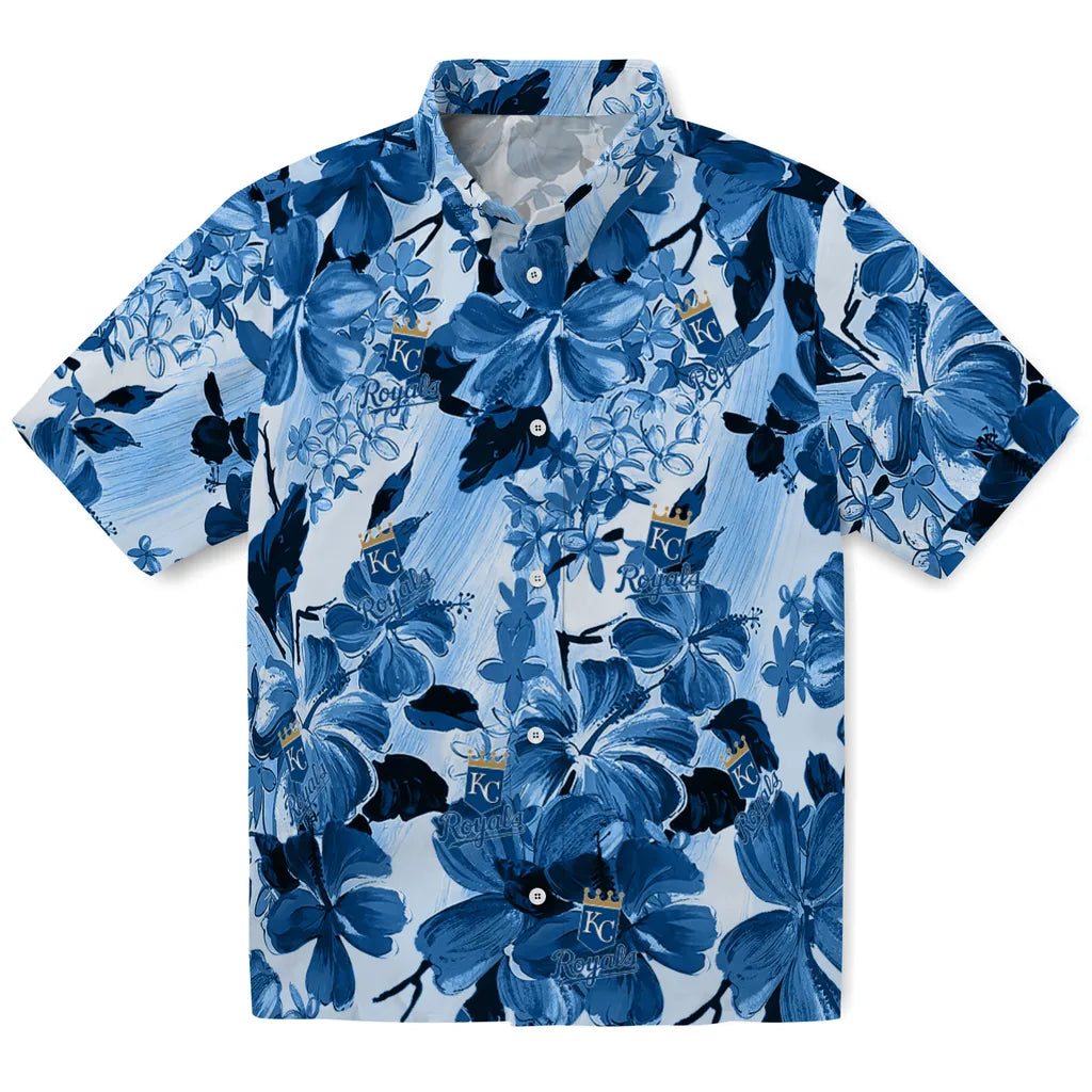 Kansas City Royals Hawaiian Shirt - Hibiscus Arrangement | Moonbestprint