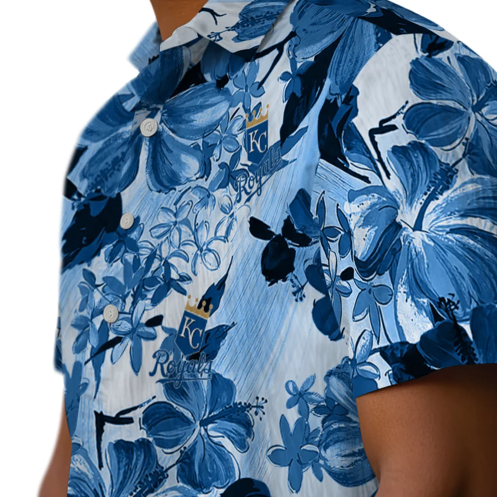 Kansas City Royals Hawaiian Shirt - Hibiscus Arrangement | Moonbestprint