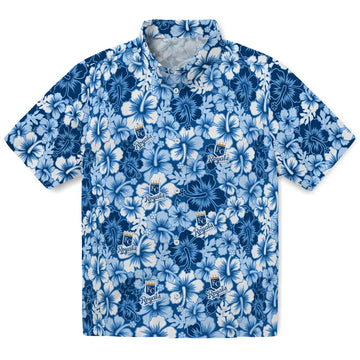 Kansas City Royals Hawaiian Shirt - Hibiscus Blooms | Moonbestprint
