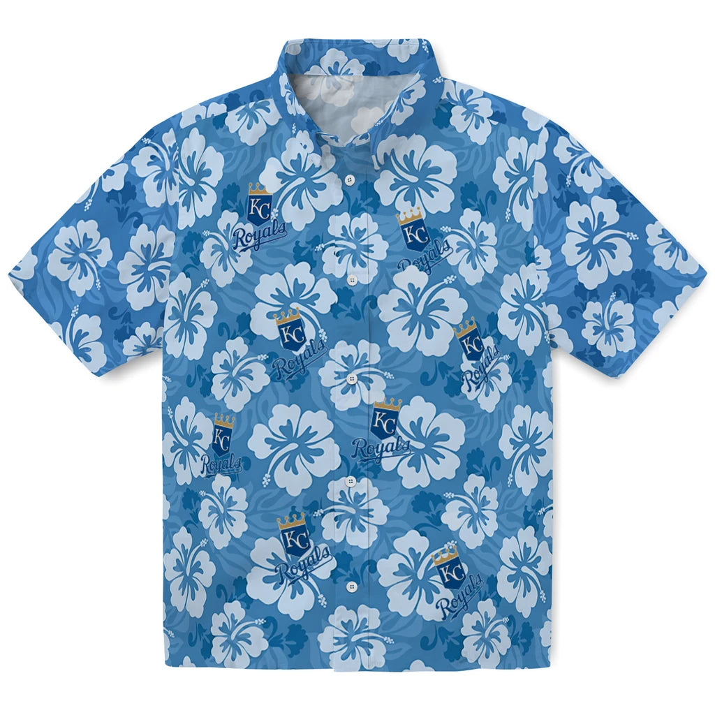Kansas City Royals Hawaiian Shirt - Hibiscus Cluster | Moonbestprint