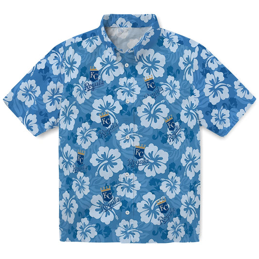 Kansas City Royals Hawaiian Shirt - Hibiscus Cluster | Moonbestprint