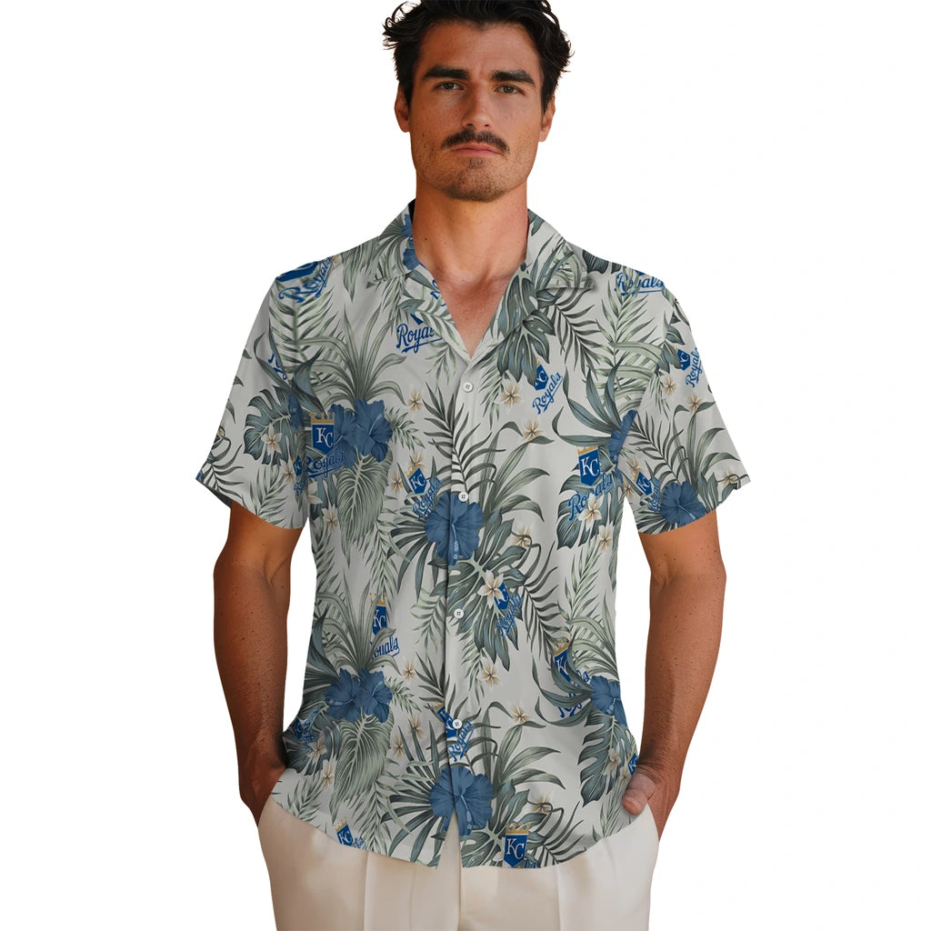 Kansas City Royals Hawaiian Shirt - Hibiscus Designs | Moonbestprint