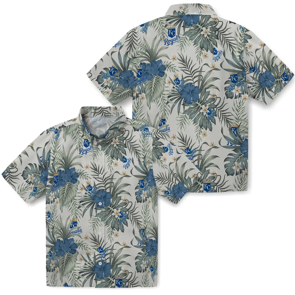 Kansas City Royals Hawaiian Shirt - Hibiscus Designs | Moonbestprint