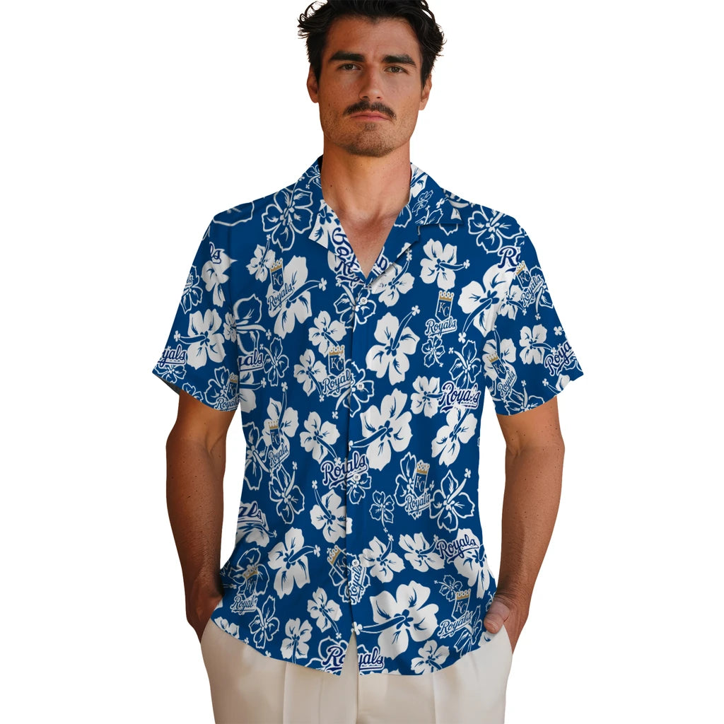 Kansas City Royals Hawaiian Shirt - Hibiscus Flower Design | Moonbestprint