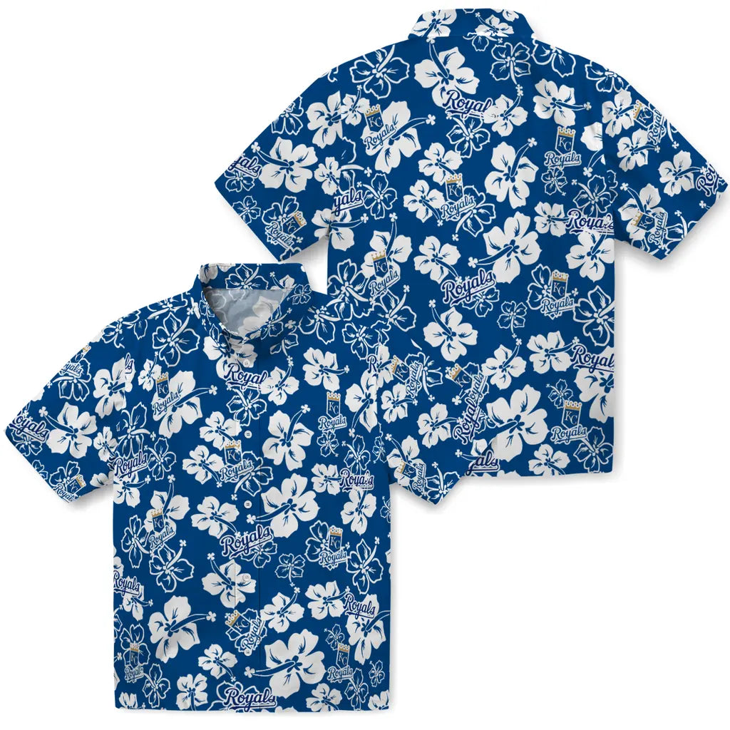 Kansas City Royals Hawaiian Shirt - Hibiscus Flower Design | Moonbestprint