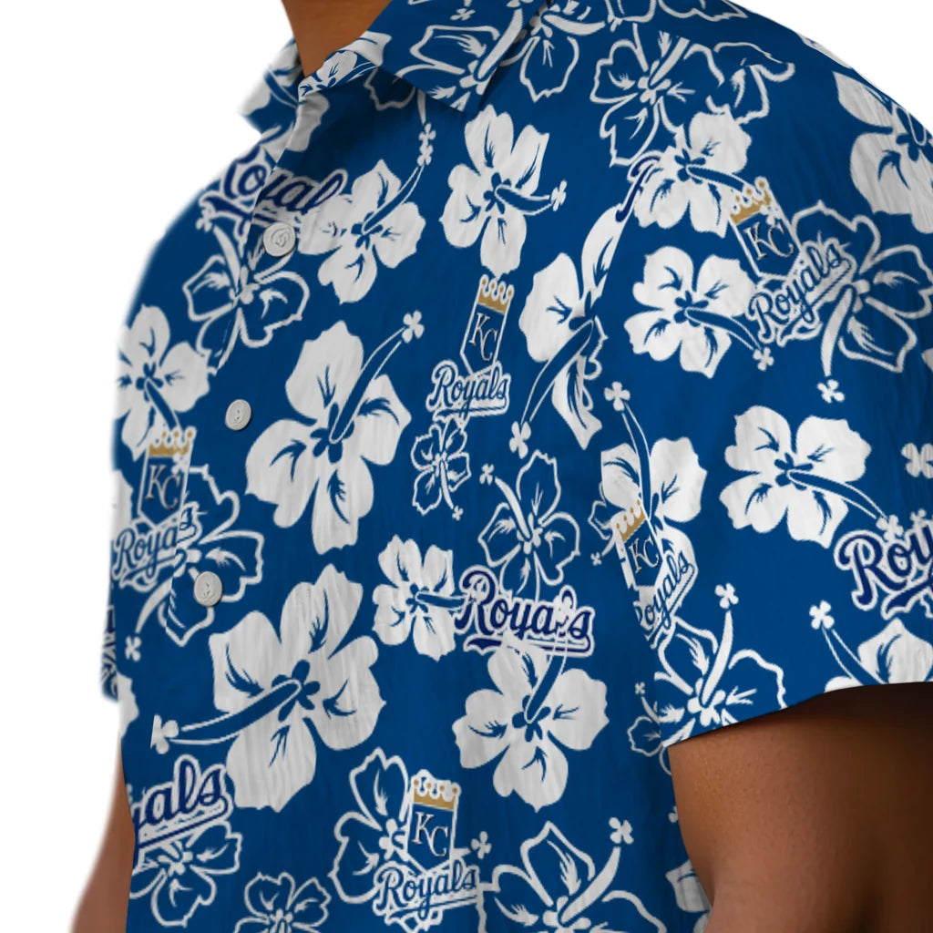 Kansas City Royals Hawaiian Shirt - Hibiscus Flower Design | Moonbestprint