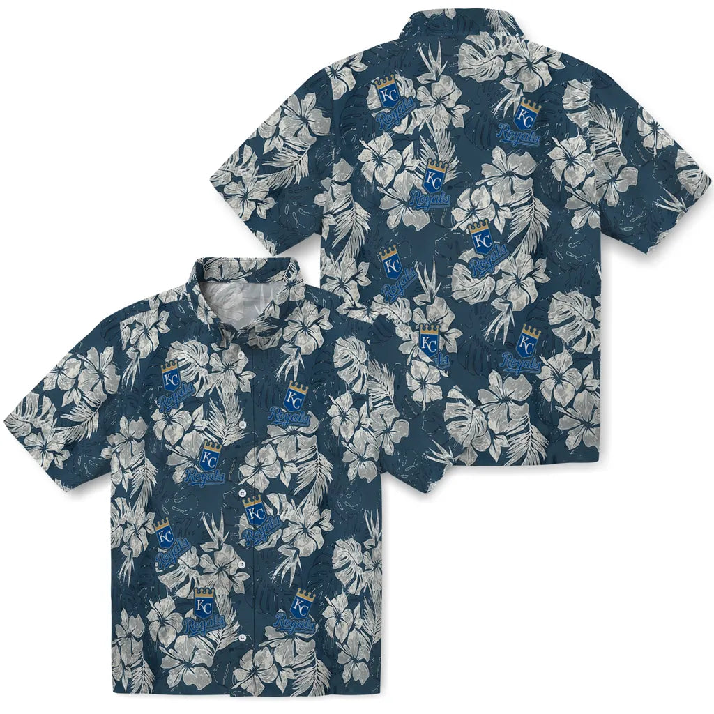 Kansas City Royals Hawaiian Shirt - Hibiscus Flowers | Moonbestprint