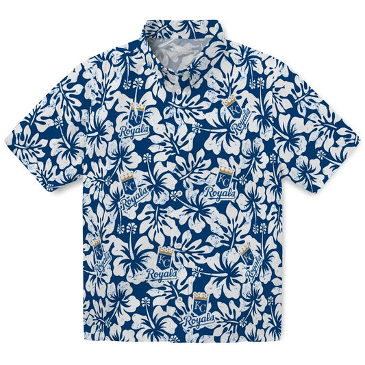 Kansas City Royals Hawaiian Shirt - Hibiscus Motif | Moonbestprint