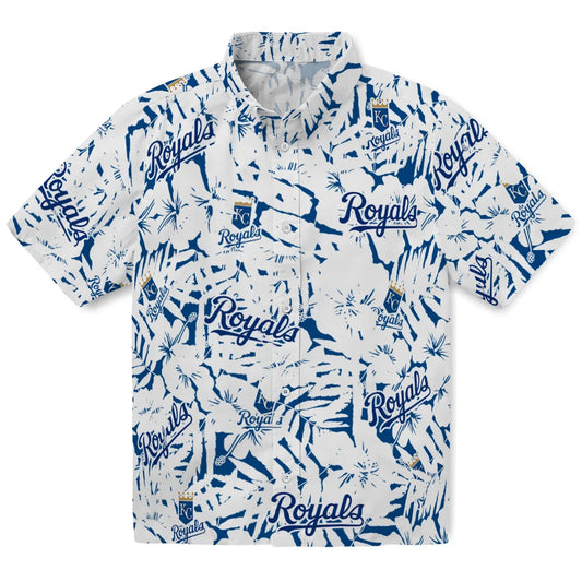 Kansas City Royals Hawaiian Shirt - Hibiscus Overlay | Moonbestprint