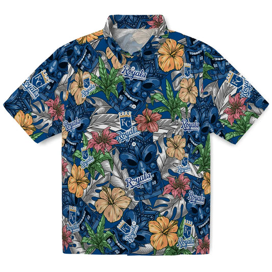 Kansas City Royals Hawaiian Shirt - Hibiscus Tiki Jungle | Moonbestprint