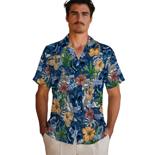Kansas City Royals Hawaiian Shirt - Hibiscus Tiki Jungle | Moonbestprint