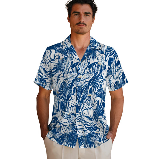 Kansas City Royals Hawaiian Shirt - Monstera Layer | Moonbestprint
