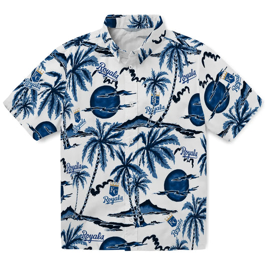 Kansas City Royals Hawaiian Shirt - Palm Sunset | Moonbestprint