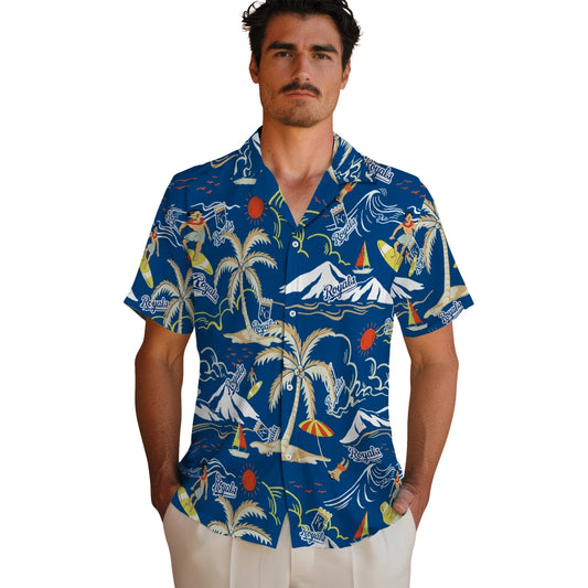 Kansas City Royals Hawaiian Shirt - Palm Tree Island | Moonbestprint