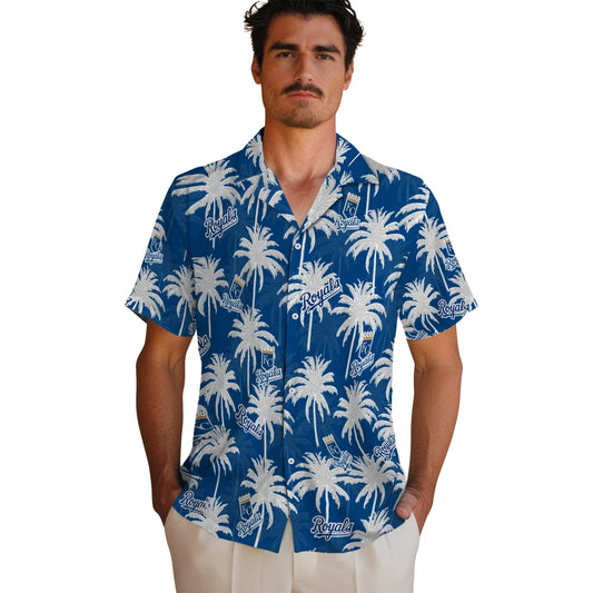 Kansas City Royals Hawaiian Shirt - Palm Tree Motif | Moonbestprint