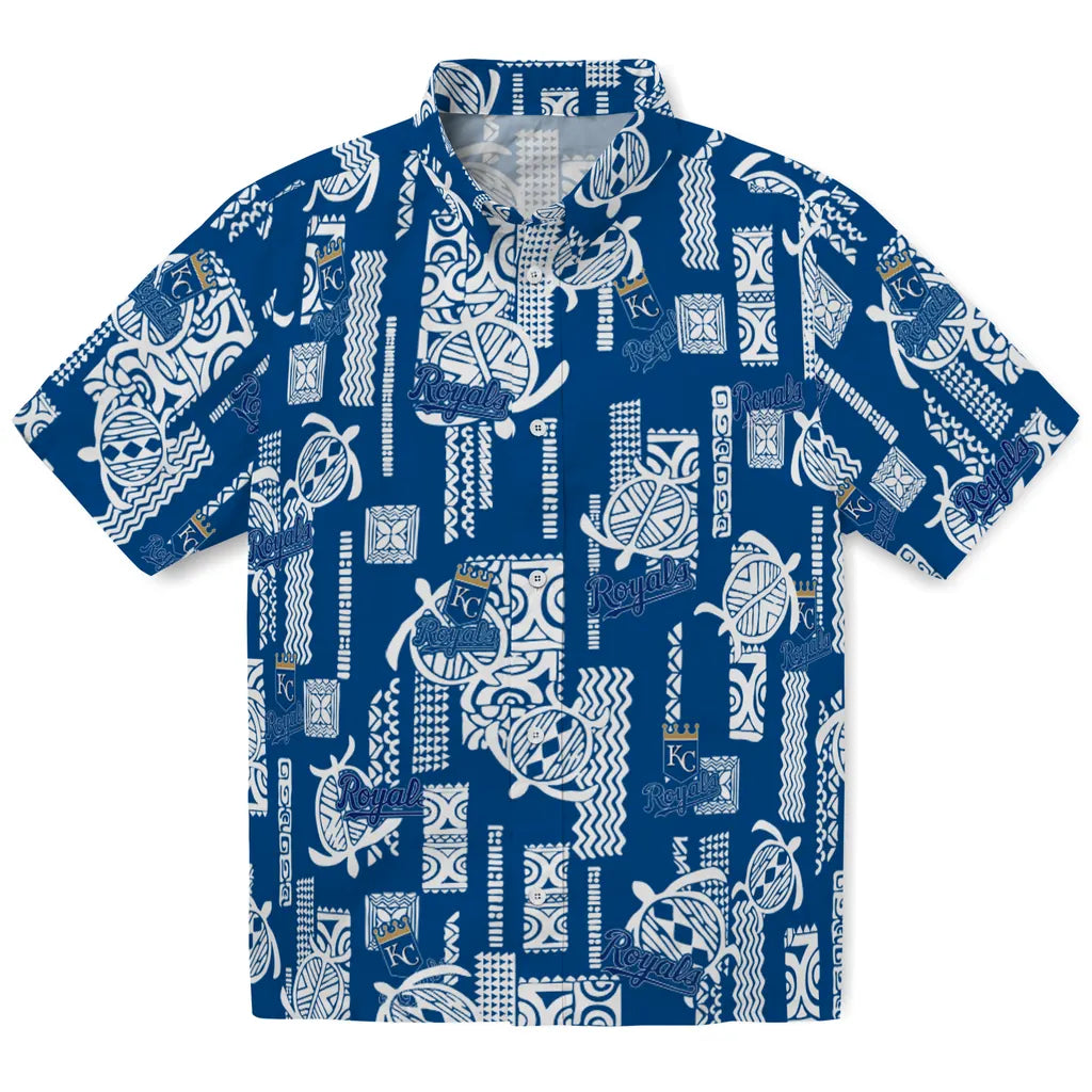Kansas City Royals Hawaiian Shirt - Turtle Lines | Moonbestprint