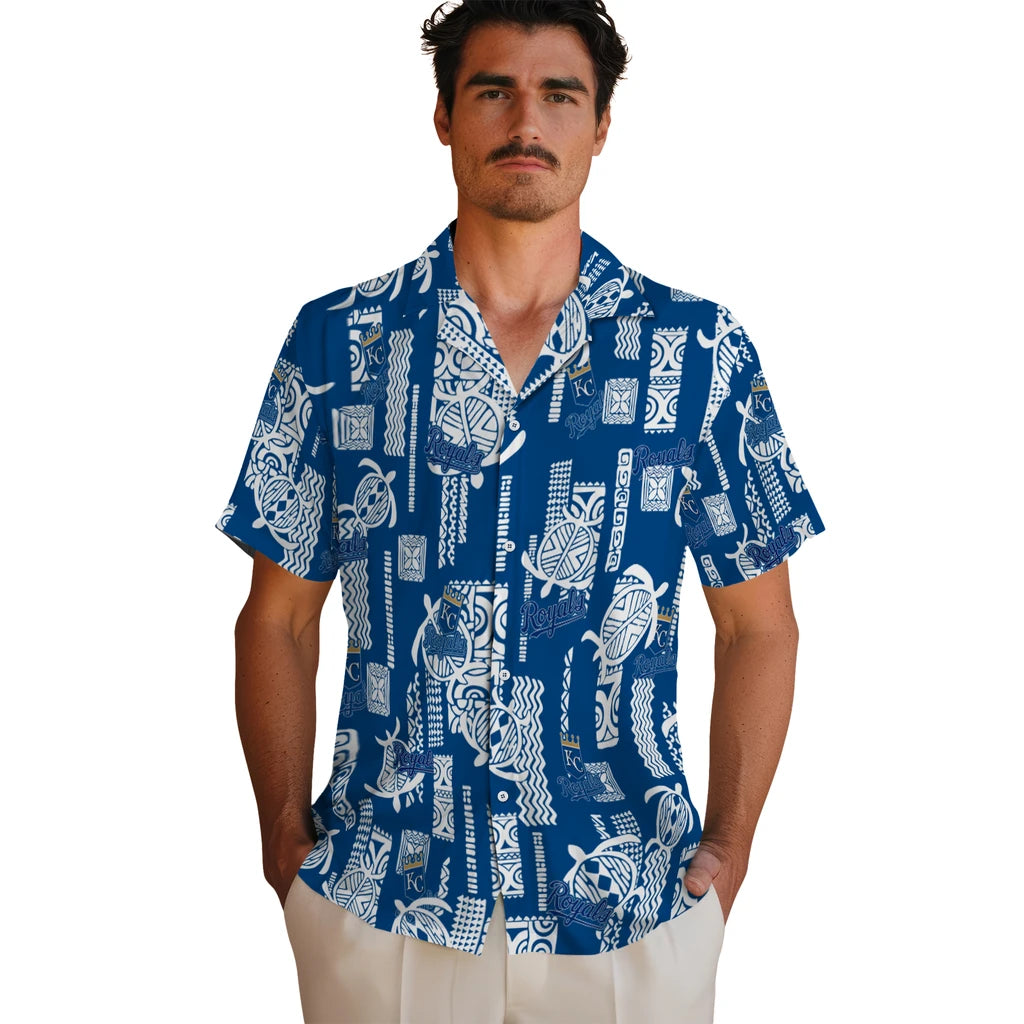 Kansas City Royals Hawaiian Shirt - Turtle Lines | Moonbestprint