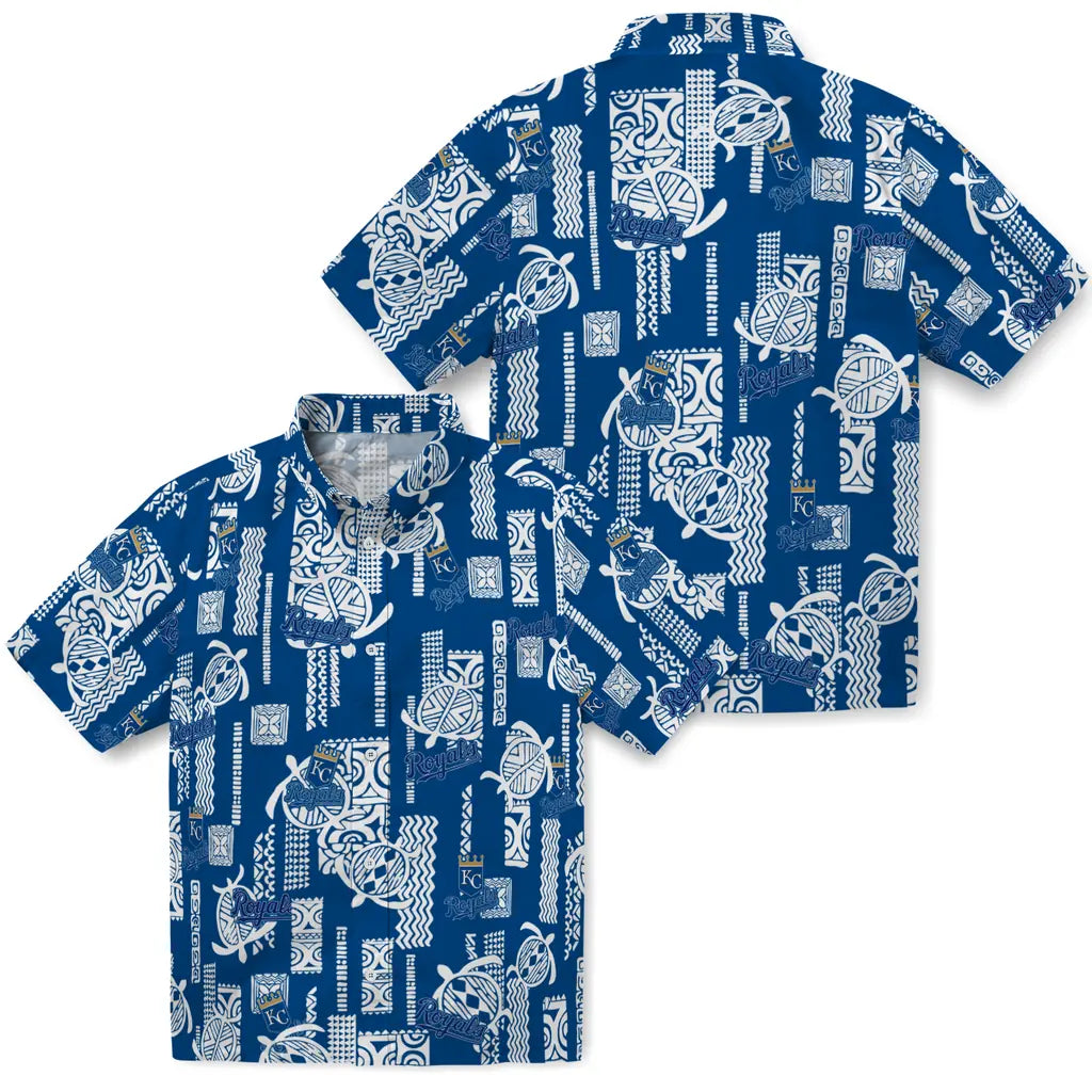 Kansas City Royals Hawaiian Shirt - Turtle Lines | Moonbestprint