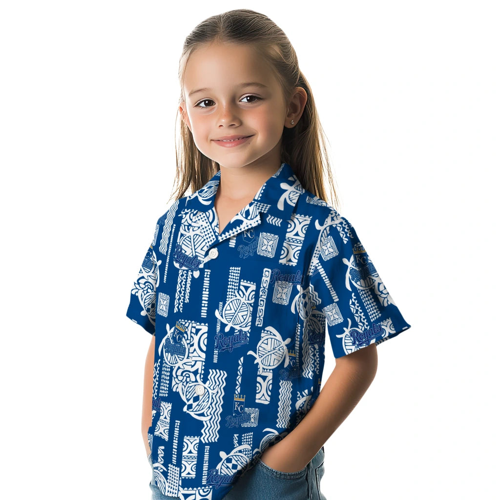 Kansas City Royals Hawaiian Shirt - Turtle Lines | Moonbestprint