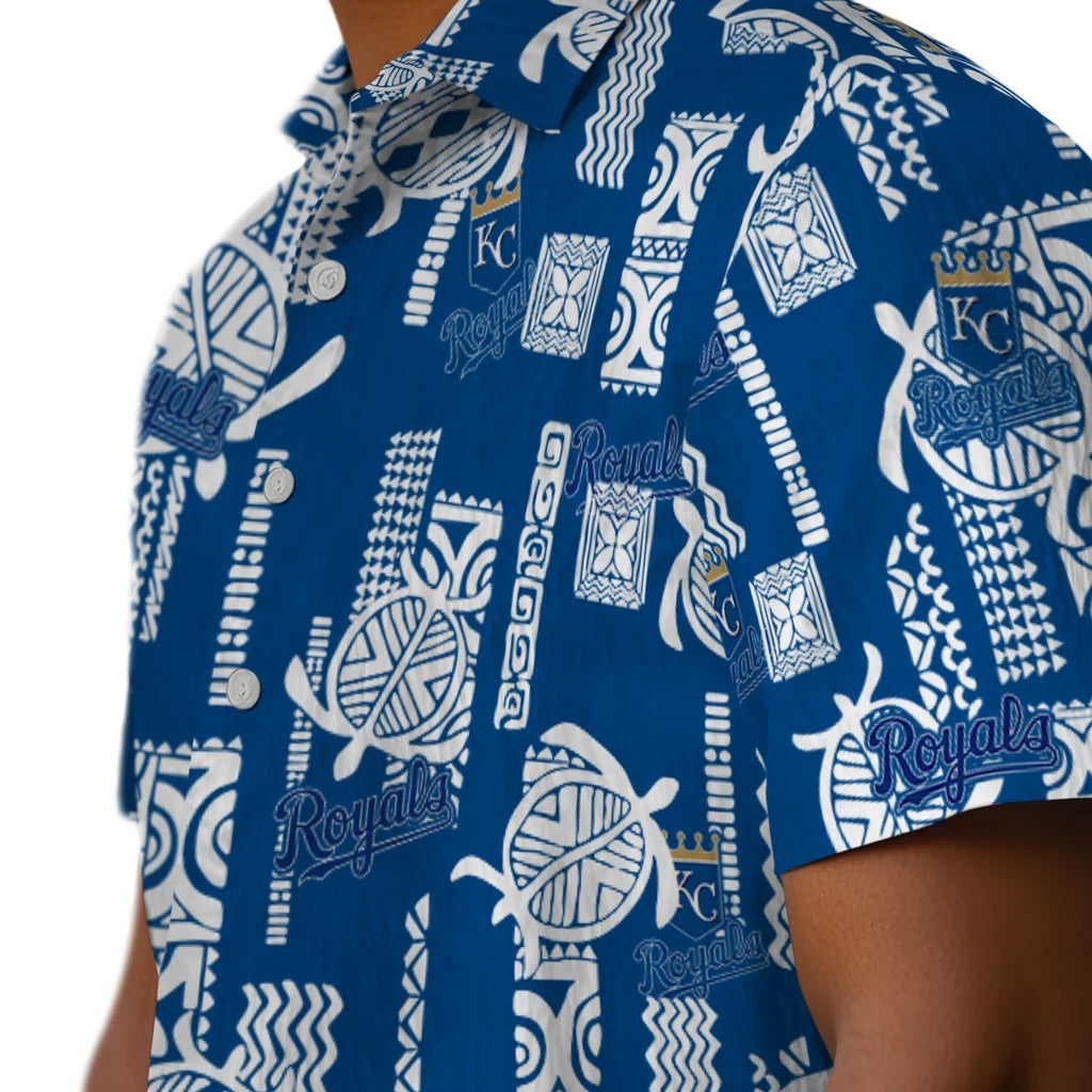 Kansas City Royals Hawaiian Shirt - Turtle Lines | Moonbestprint