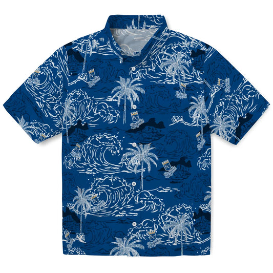 Kansas City Royals Hawaiian Shirt - Wave Palm | Moonbestprint