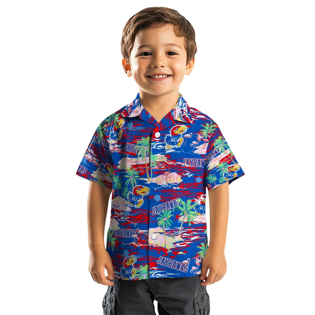 Kansas Jayhawks Flamingo Retreat 2026 Hawaiian Shirt – Moonbestprint