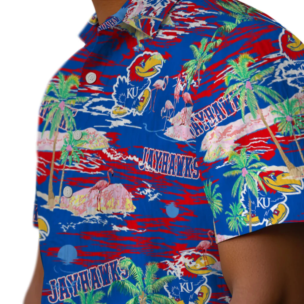 Kansas Jayhawks Flamingo Retreat 2026 Hawaiian Shirt – Moonbestprint