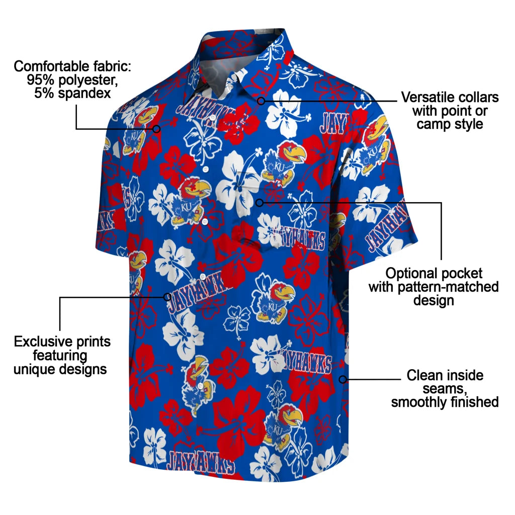 Kansas Jayhawks Hibiscus Bloom Hawaiian Shirt – Moonbestprint