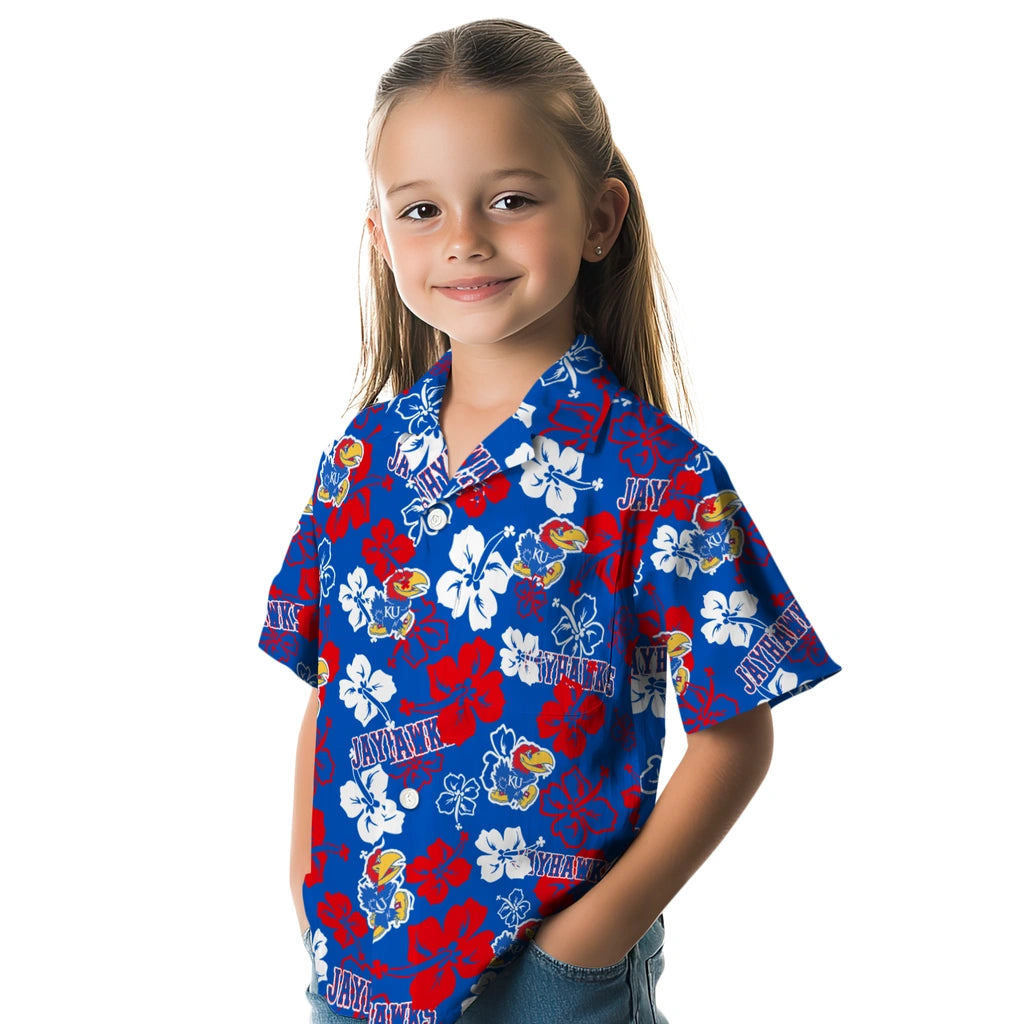 Kansas Jayhawks Hibiscus Bloom Hawaiian Shirt – Moonbestprint