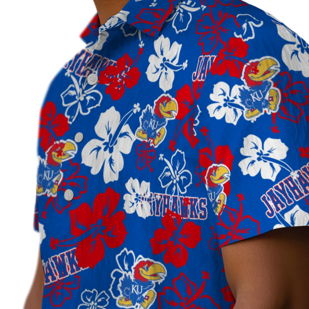 Kansas Jayhawks Hibiscus Bloom Hawaiian Shirt – Moonbestprint