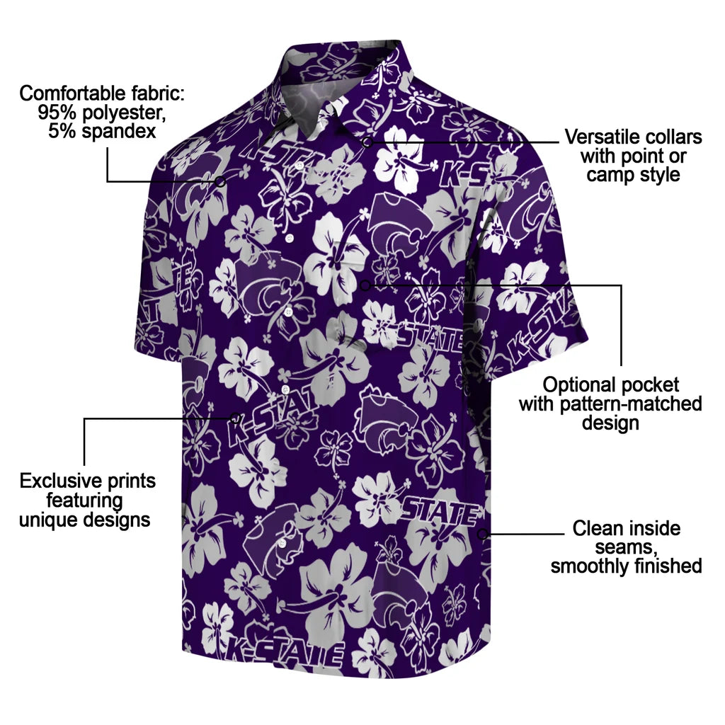 Kansas State Wildcats Hibiscus Bloom Hawaiian Shirt – Moonbestprint