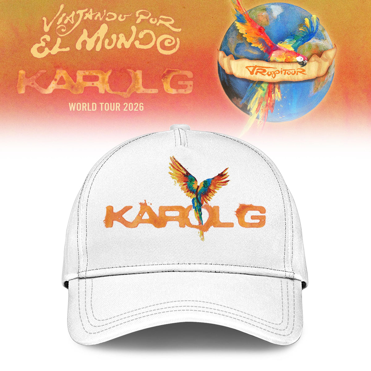 Karol G - Viajando Por El Mundo Tropitour 2026 Limited Edition T-shirt | AY12 Moonbestprint