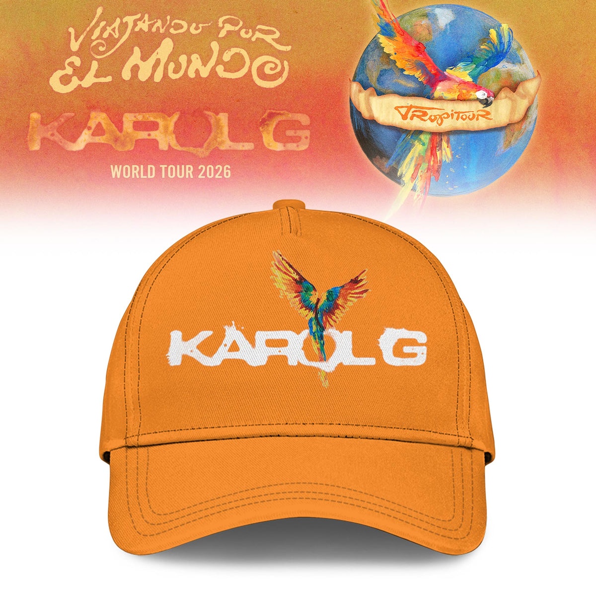 Karol G - Viajando Por El Mundo Tropitour 2026 Limited Edition T-shirt | XE80 Moonbestprint