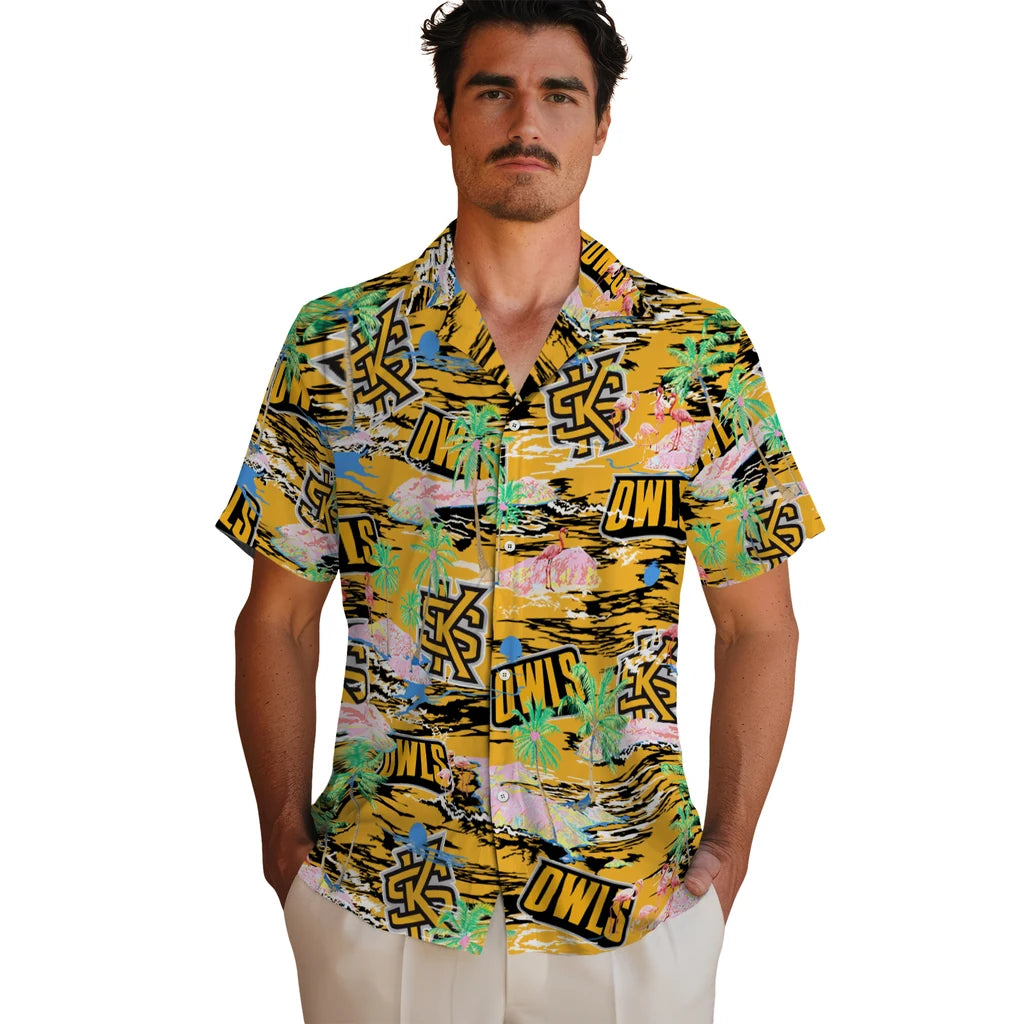 Kennesaw State Owls Flamingo Retreat 2026 Hawaiian Shirt – Moonbestprint