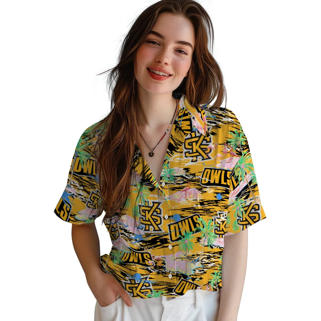 Kennesaw State Owls Flamingo Retreat 2026 Hawaiian Shirt – Moonbestprint