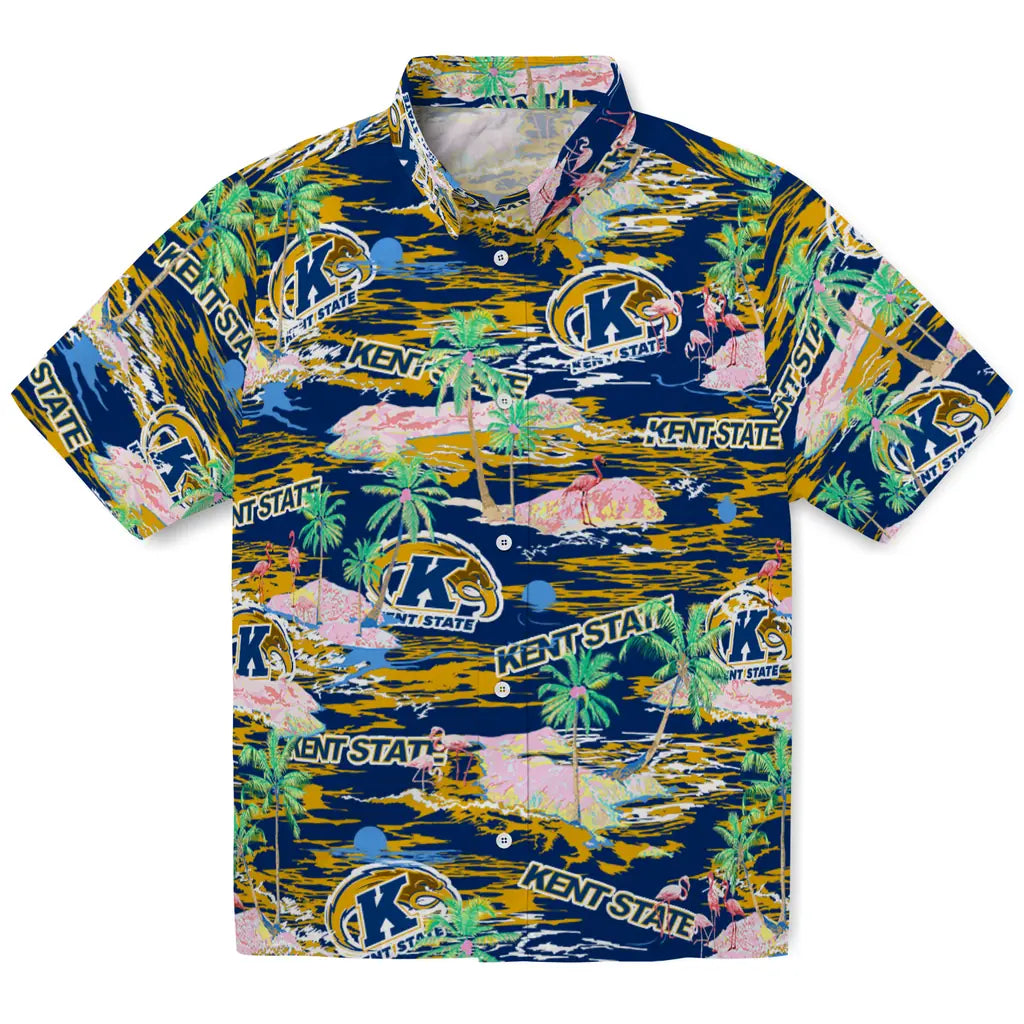 Kent State Golden Flashes Flamingo Retreat 2026 Hawaiian Shirt – Moonbestprint