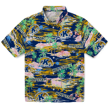 Kent State Golden Flashes Flamingo Retreat 2026 Hawaiian Shirt – Moonbestprint