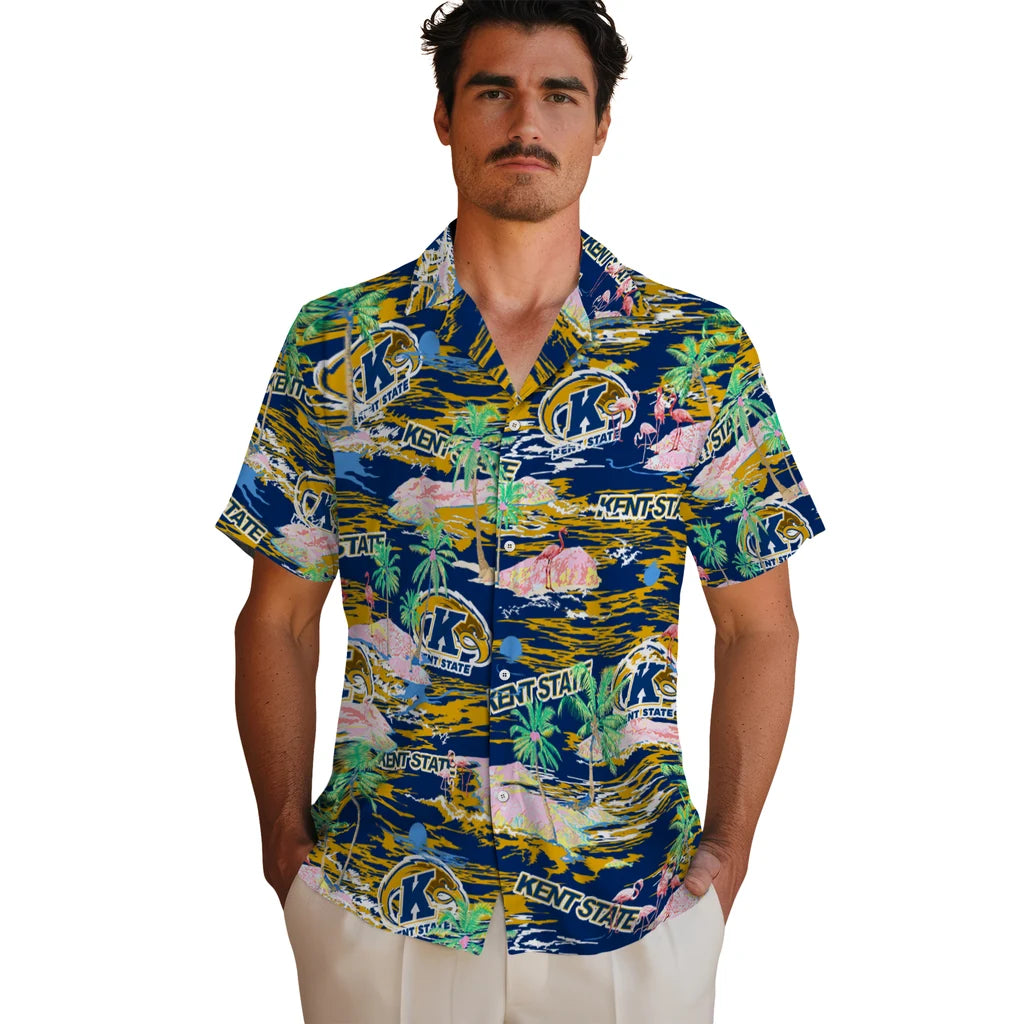 Kent State Golden Flashes Flamingo Retreat 2026 Hawaiian Shirt – Moonbestprint